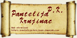 Pantelija Krnjinac vizit kartica